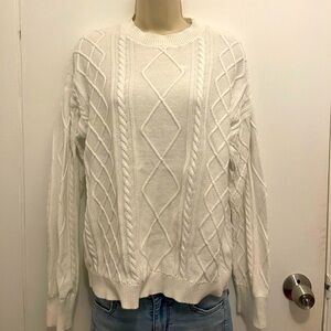 White patterned sweater